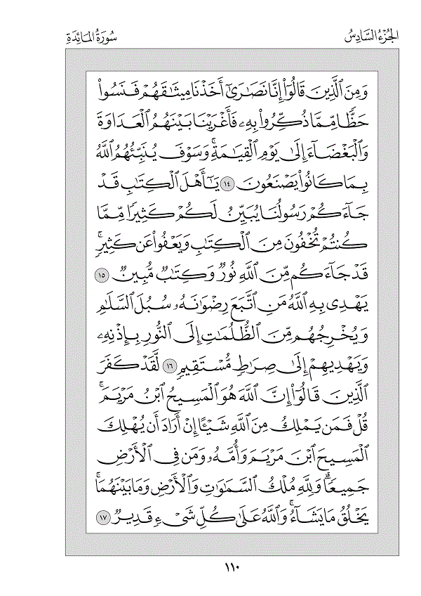Juz 6 — لَا يُحِبُّ اللَّهُ (Lā Yuḥibbu-llāhu)