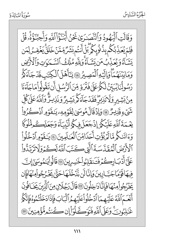 Juz 6 — لَا يُحِبُّ اللَّهُ (Lā Yuḥibbu-llāhu)