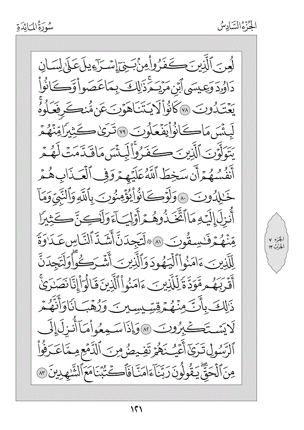Juz 7 — وَإِذَا سَمِعُوا (Wa Idhā Samiʿū)