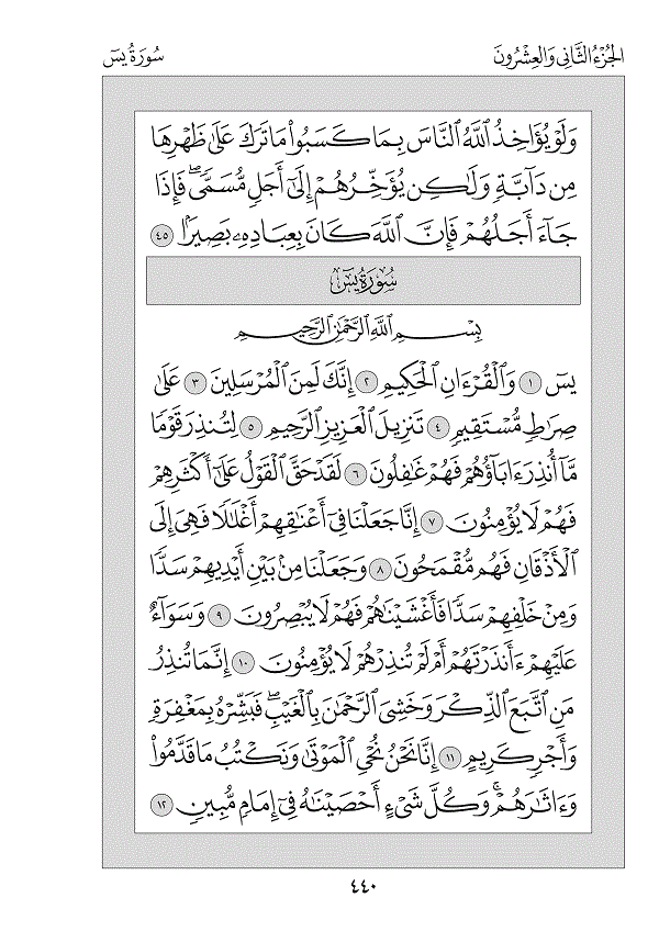 Surah 36 — يس (Yā-Sīn)