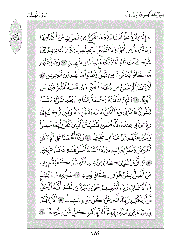Juz 25 — إِلَيْهِ يُرَدُّ (Ilayhi Yuraddu)